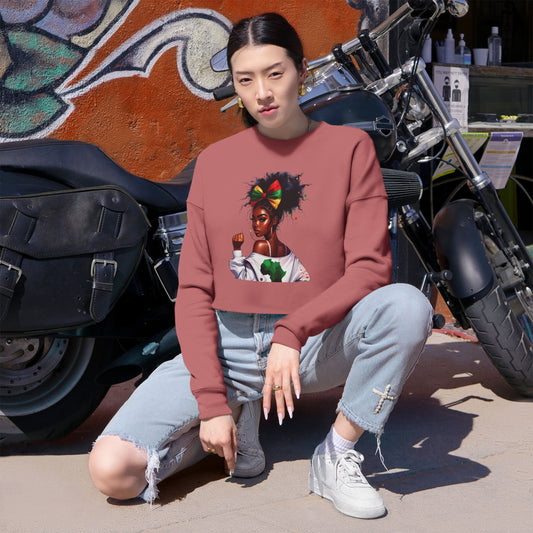 Afro-Queen Cropped Sweatshirt