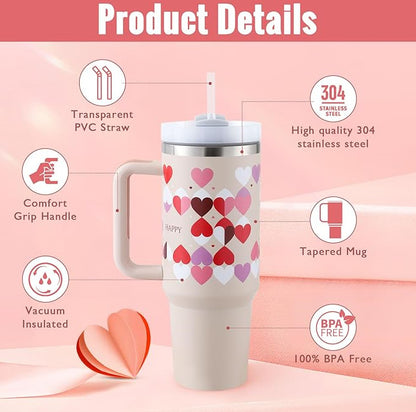 40oz Insulated Stainless Steel Tumbler with Handle