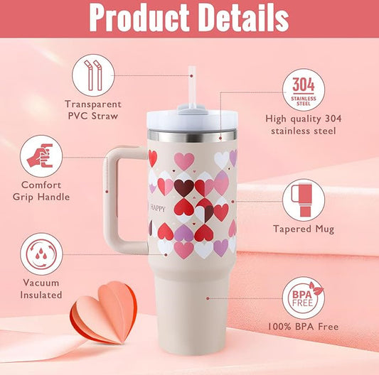 40oz Insulated Stainless Steel Tumbler with Handle